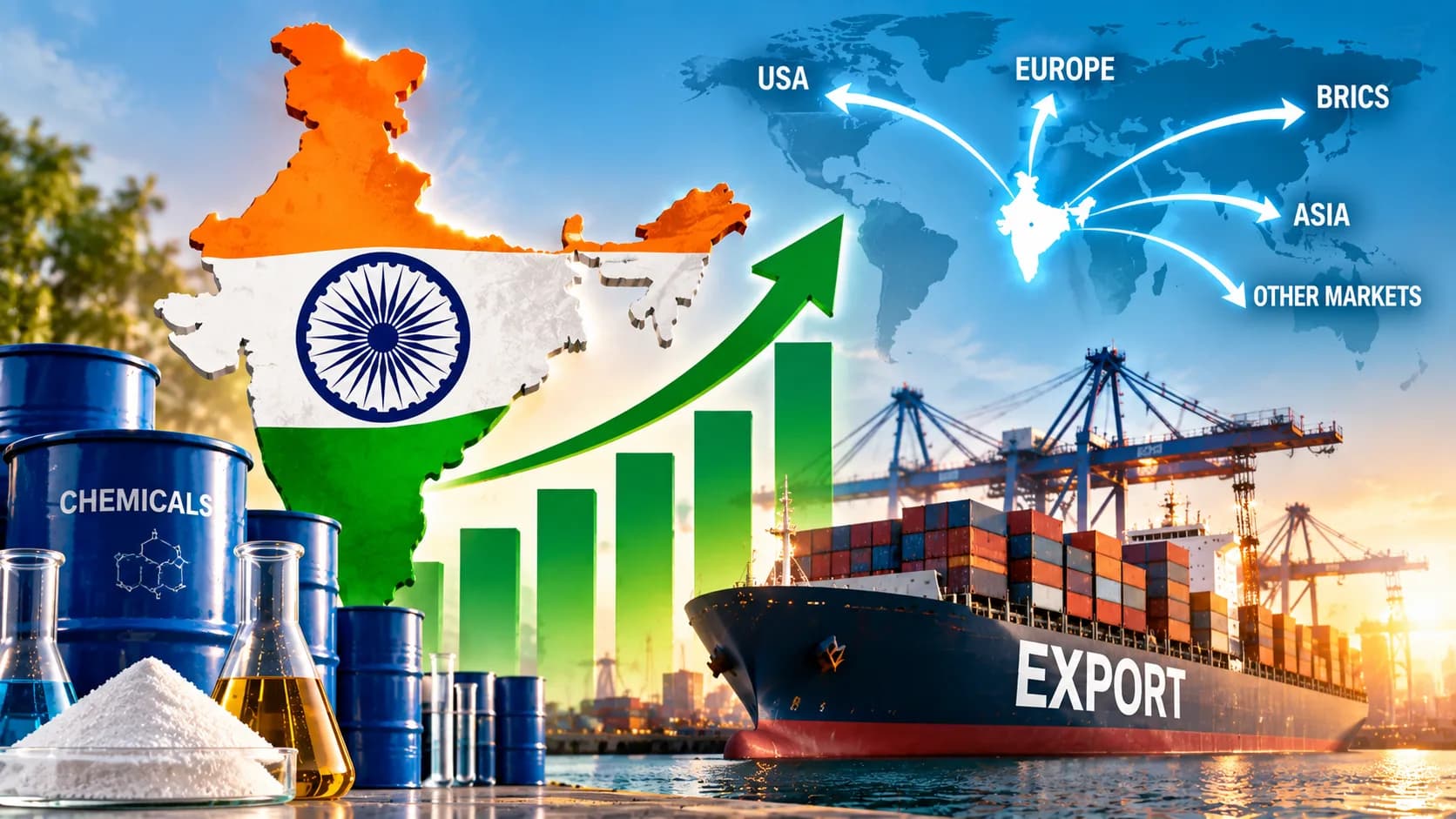 India’s Chemical Exports Help Drive Strong August Trade Growth